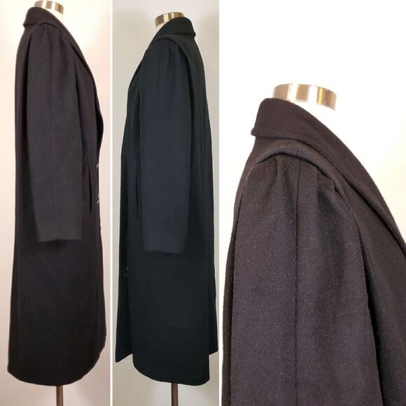 JOFELD y2k Double breasted wool structured shawl collar long maxi Coat - Picture 7 of 10